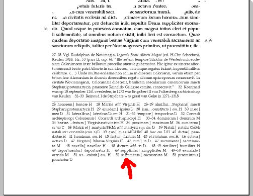 [Image: Illustration of footnotes printing over page number]